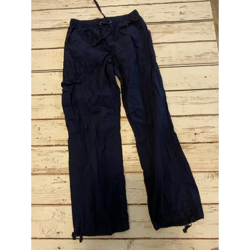 Aerie Navy Blue Cargo Pants Drawstring Waist Toggle Hem Utility Trousers Small